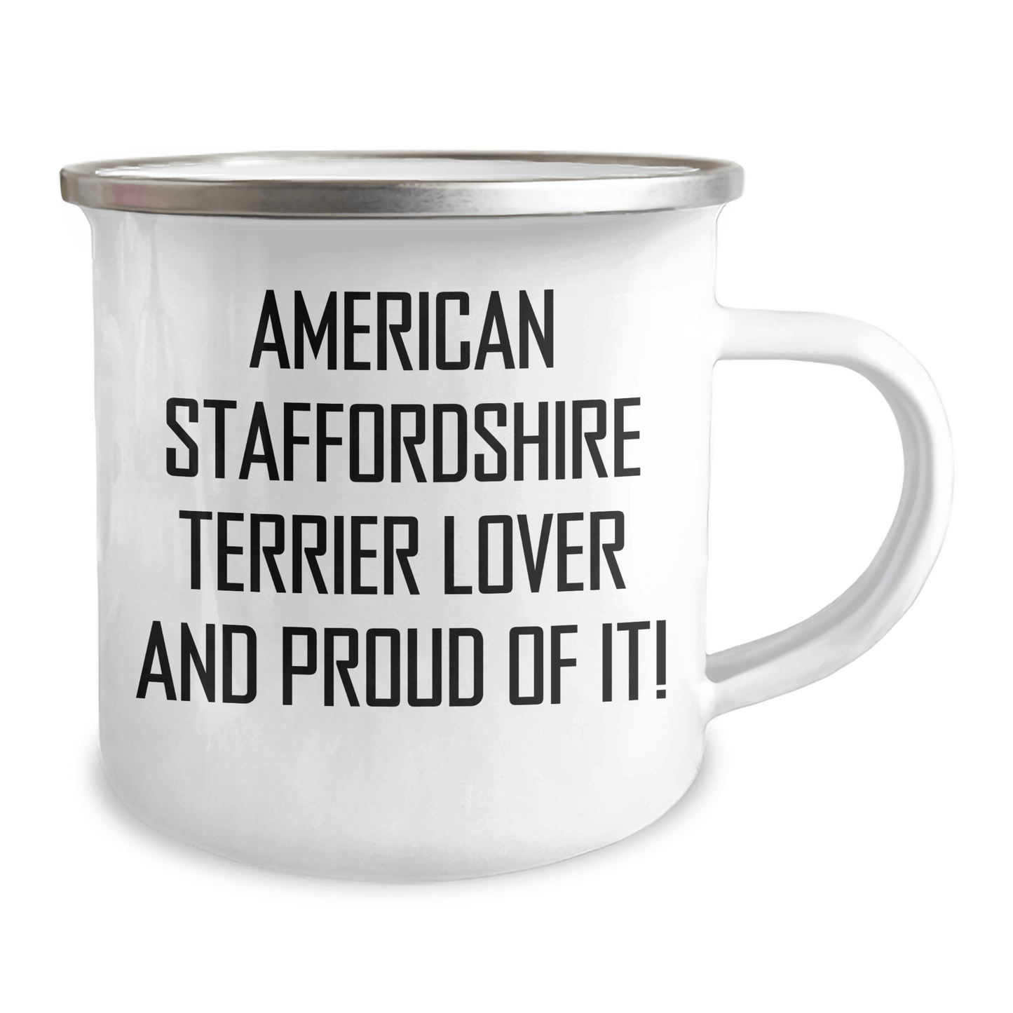 Funny American Staffordshire Terrier Dog Lover Gifts for Dad, Camping Mug from Men, Gifts for American Staffordshire Terrier Dog Enthusiasts, Father's Day Unique Gifts - Victory Thru Vision 
