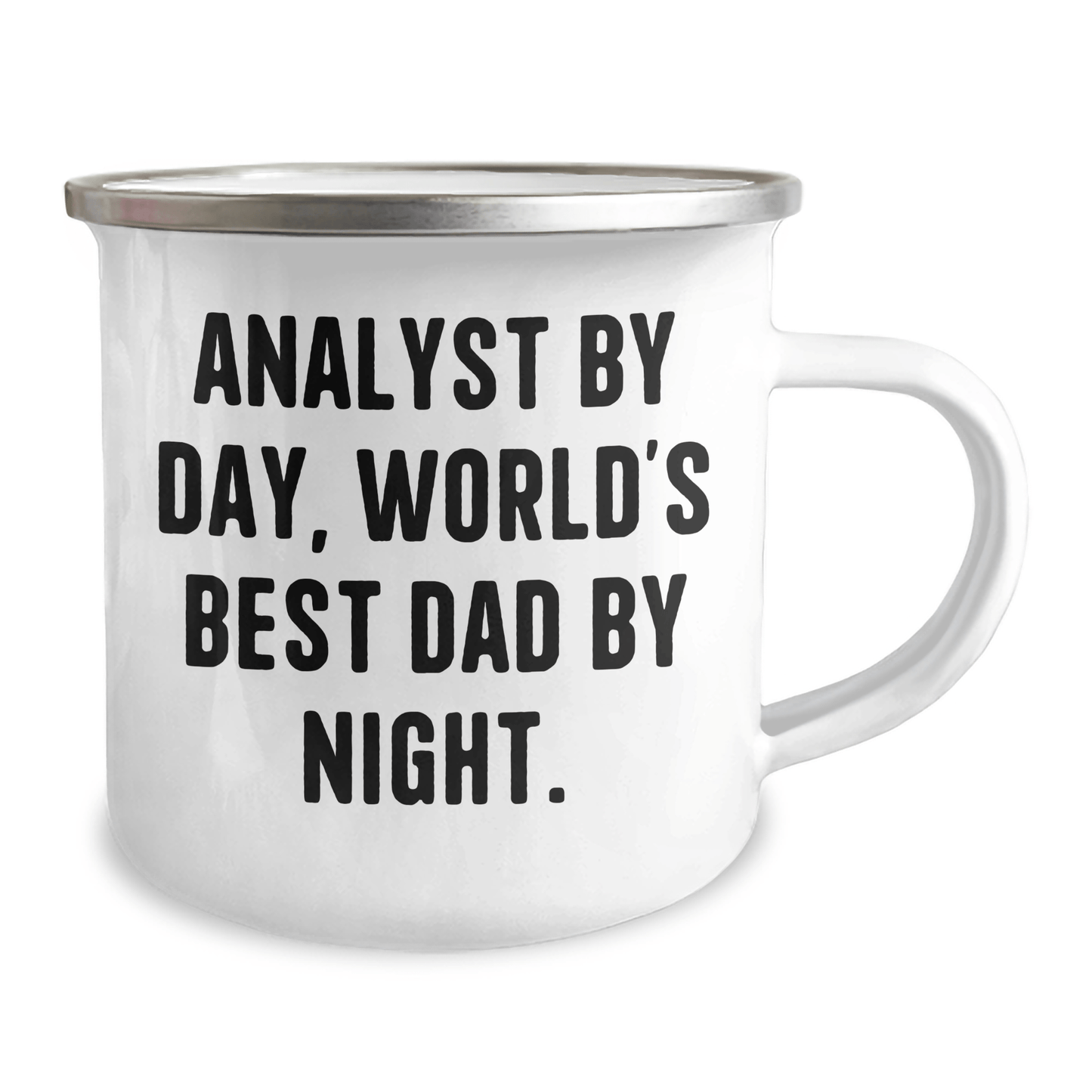 Funny Analyst Gifts from Dad - Camping Mug, World's Best Analyst By Day, Perfect Graduation Unique Gifts for Analyst Men - Victory Thru Vision