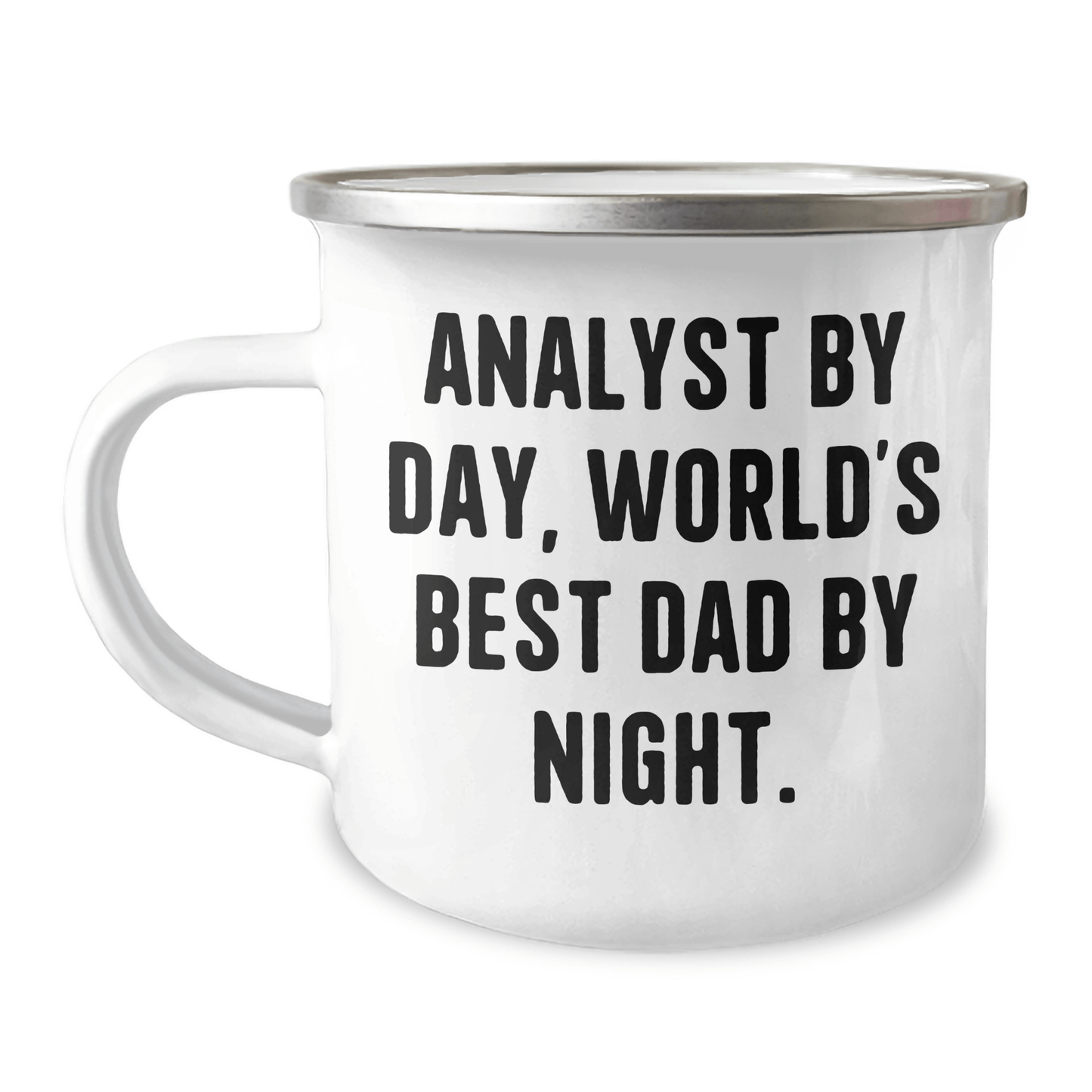 Funny Analyst Gifts from Dad - Camping Mug, World's Best Analyst By Day, Perfect Graduation Unique Gifts for Analyst Men - Victory Thru Vision