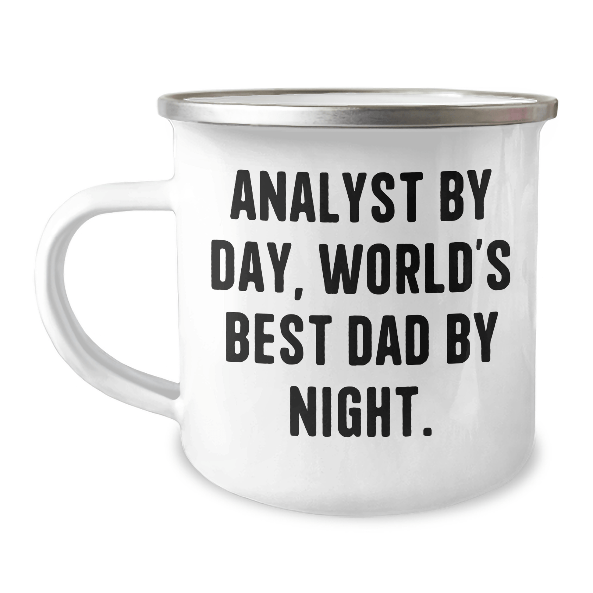Funny Analyst Gifts from Dad - Camping Mug, World's Best Analyst By Day, Perfect Graduation Unique Gifts for Analyst Men - Victory Thru Vision