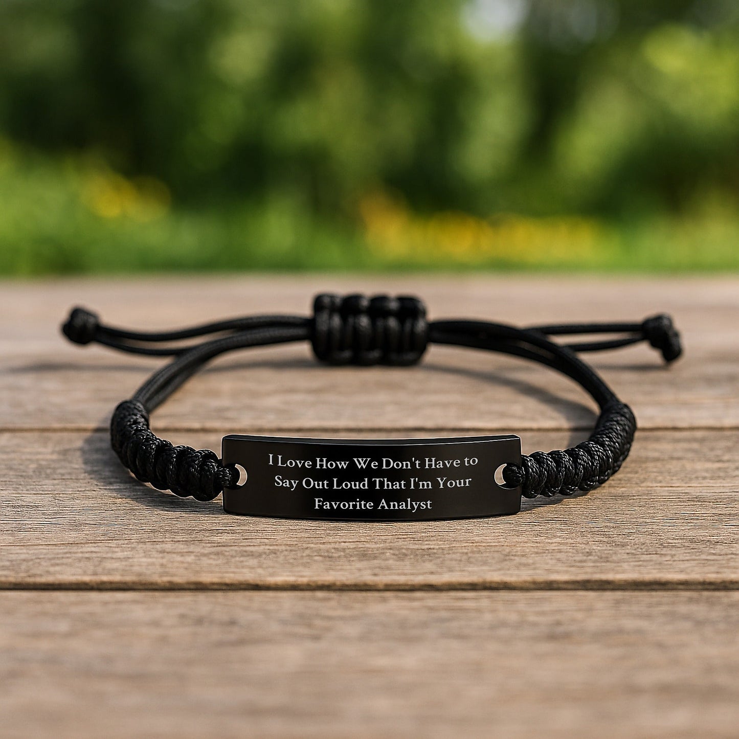 'Funny' Analyst Gifts from Friends: I Love How We Don't Have To Say Out Loud That I'm Your Favorite Analyst Rope Bracelet for Graduation Unique Gifts - Victory Thru Vision