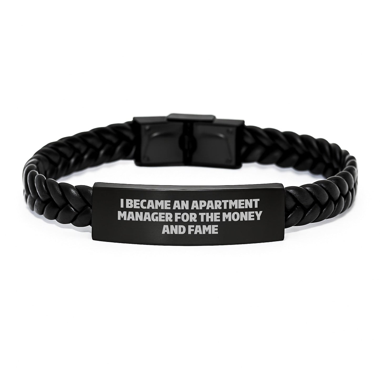 Funny Apartment Manager Gifts for Him Her from Friends Coworkers Family - Interlaced Leather Bracelet for Graduation Unique Presents - Victory Thru Vision