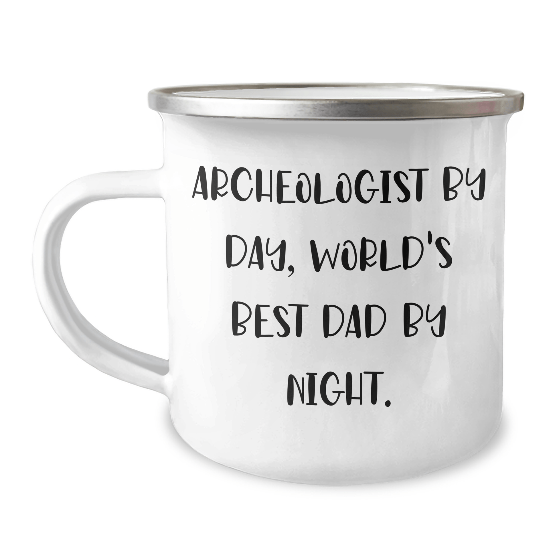 Funny Archeologist Gifts from Dad for Men, Camping Mug for Graduation, 'Archeologist By Day, World's Best Dad By Night.' - Victory Thru Vision