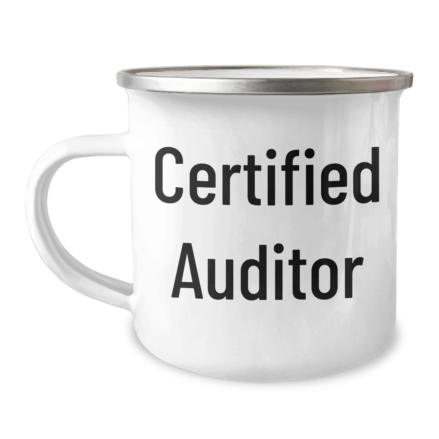 Funny Auditor Gifts for Men from Friends - Camping Mug for Dad on Father's Day, 'Life is audit, with a beer' Quote - Victory Thru Vision 