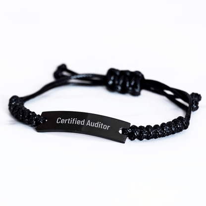 Funny Auditor Gifts from Men - Inspirational Rope Bracelet for Certified Auditors on Father's Day, Adjustable and Durable - Victory Thru Vision 
