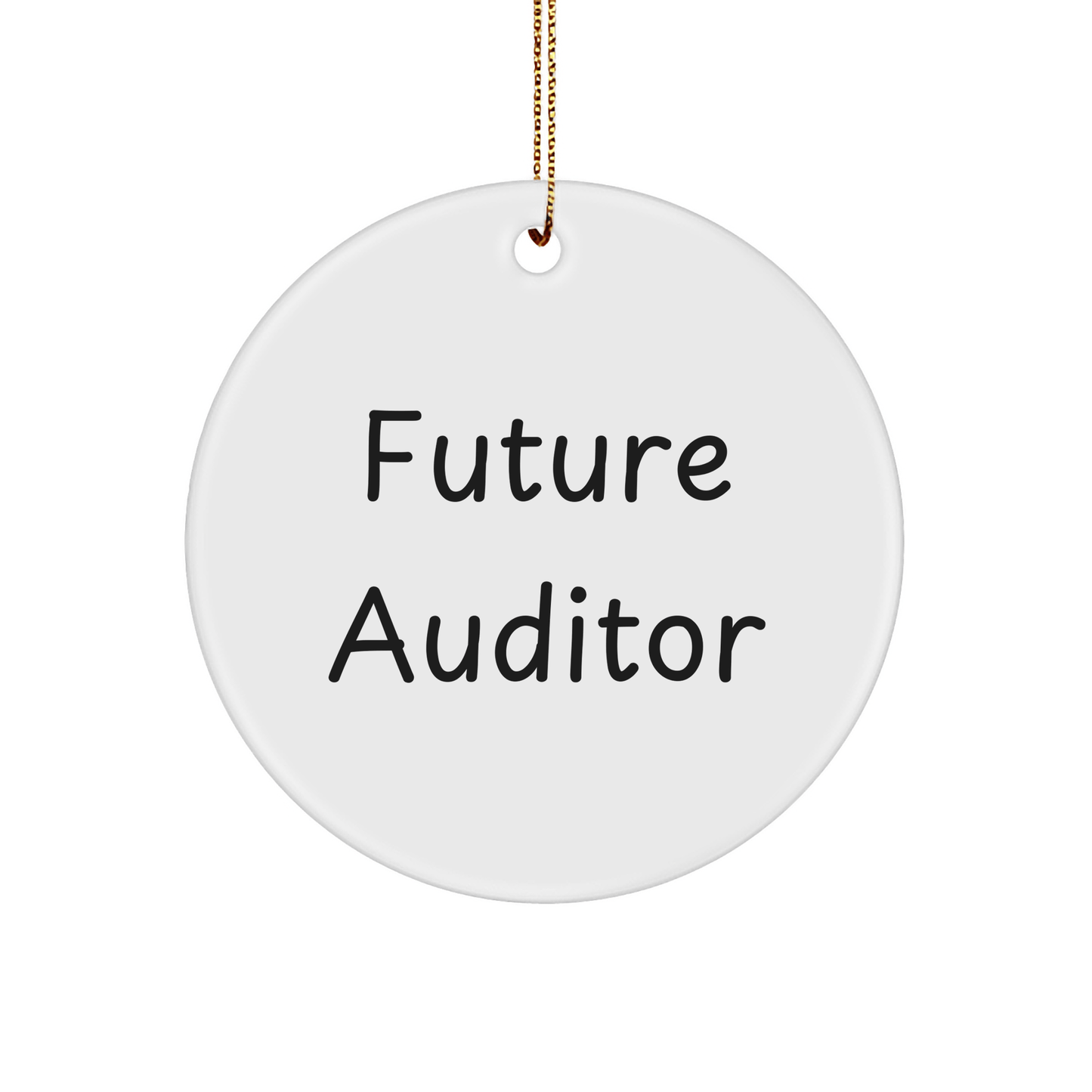 Funny Auditor Quotes Christmas Circle Ornament Gifts for Men from Friends, Gifts from Women to Future Auditor - Victory Thru Vision