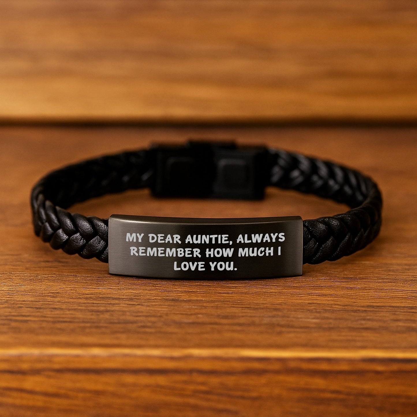 Funny Auntie Gifts, Interlaced Leather Birthday Present from Men to Women, Always Remember How Much I Love You Quote, Gifts for Auntie - Victory Thru Vision