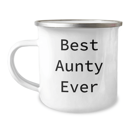 Funny Aunty Gifts for Men, Best Aunty Ever Camping Mug for Dad's Special Day - Victory Thru Vision 