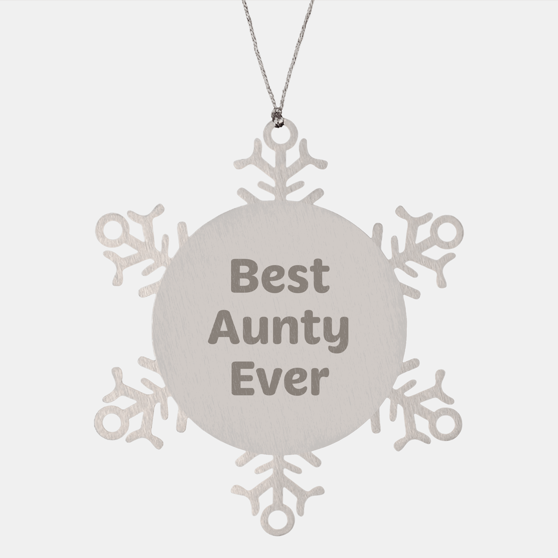 Funny Aunty Gifts, Snowflake Ornament from Best Aunty Ever, Gifts for Aunty, Christmas Unique Presents - Victory Thru Vision 