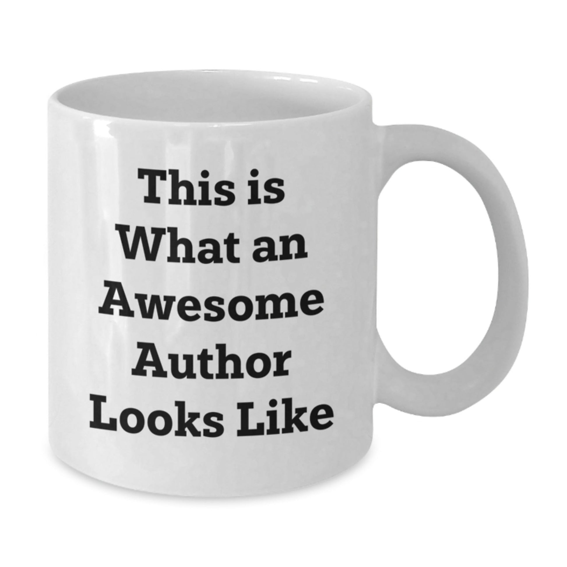 Funny Author White Coffee Mug Gifts from Men to Author, Graduation Unique Gifts for Awesome Authors - Victory Thru Vision