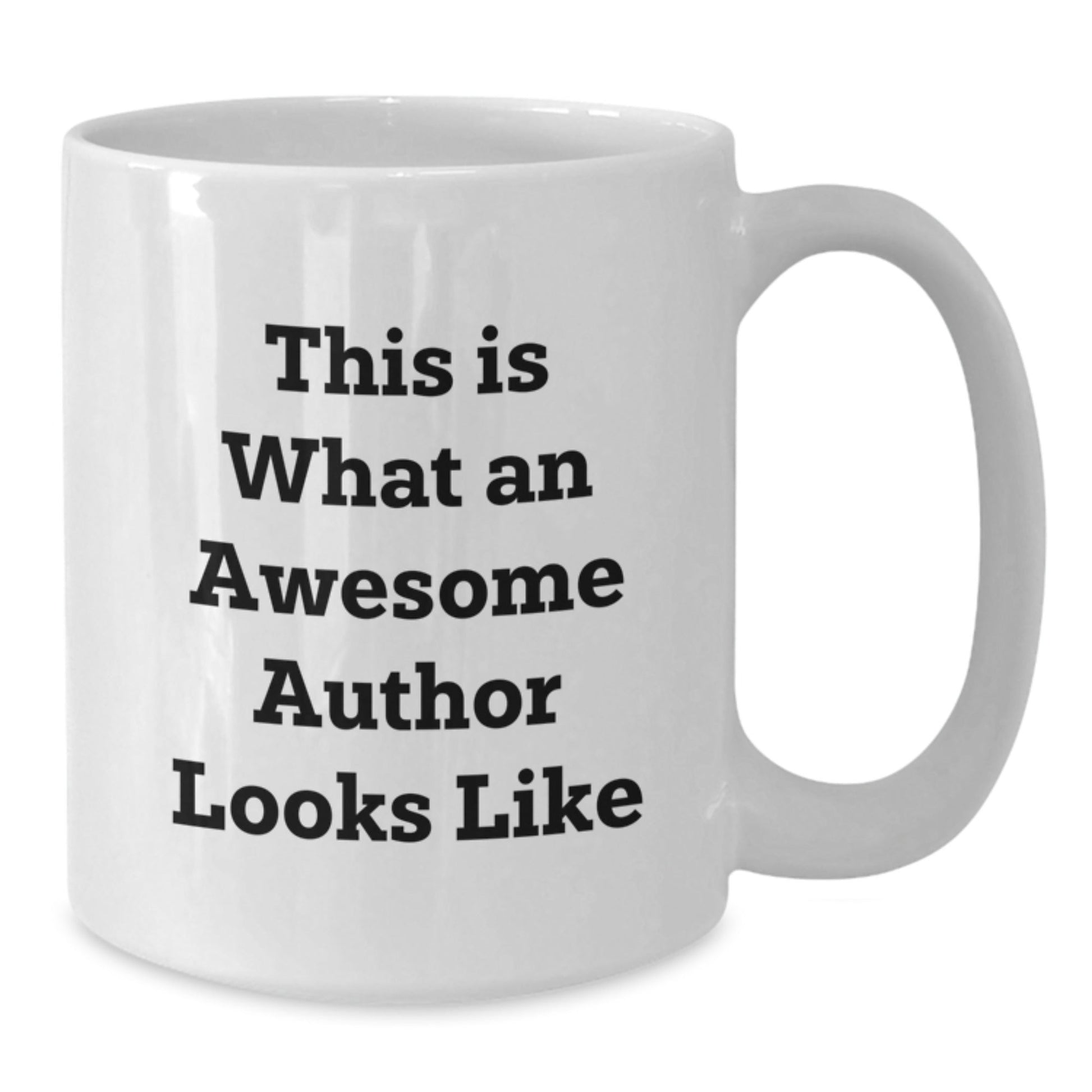 Funny Author White Coffee Mug Gifts from Men to Author, Graduation Unique Gifts for Awesome Authors - Victory Thru Vision