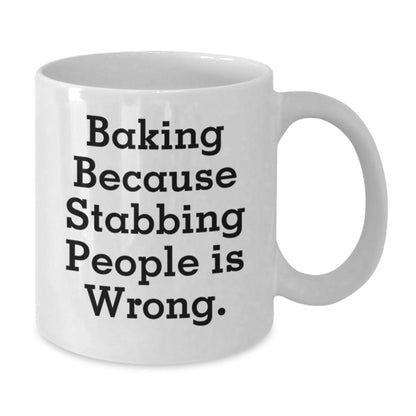 Funny Baking Gifts for Her from Friends, Women, Family - Baking Quote White Coffee Mug, 11oz or 15oz Ceramic - Victory Thru Vision
