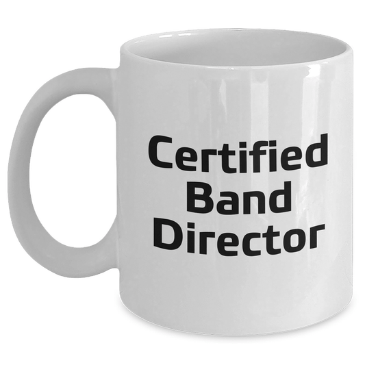 Funny Band Director Gifts for Him, 'I'm the Maestro' White Coffee Mug for Father's Day from Mom, Dad, Family, or Friends - Victory Thru Vision 