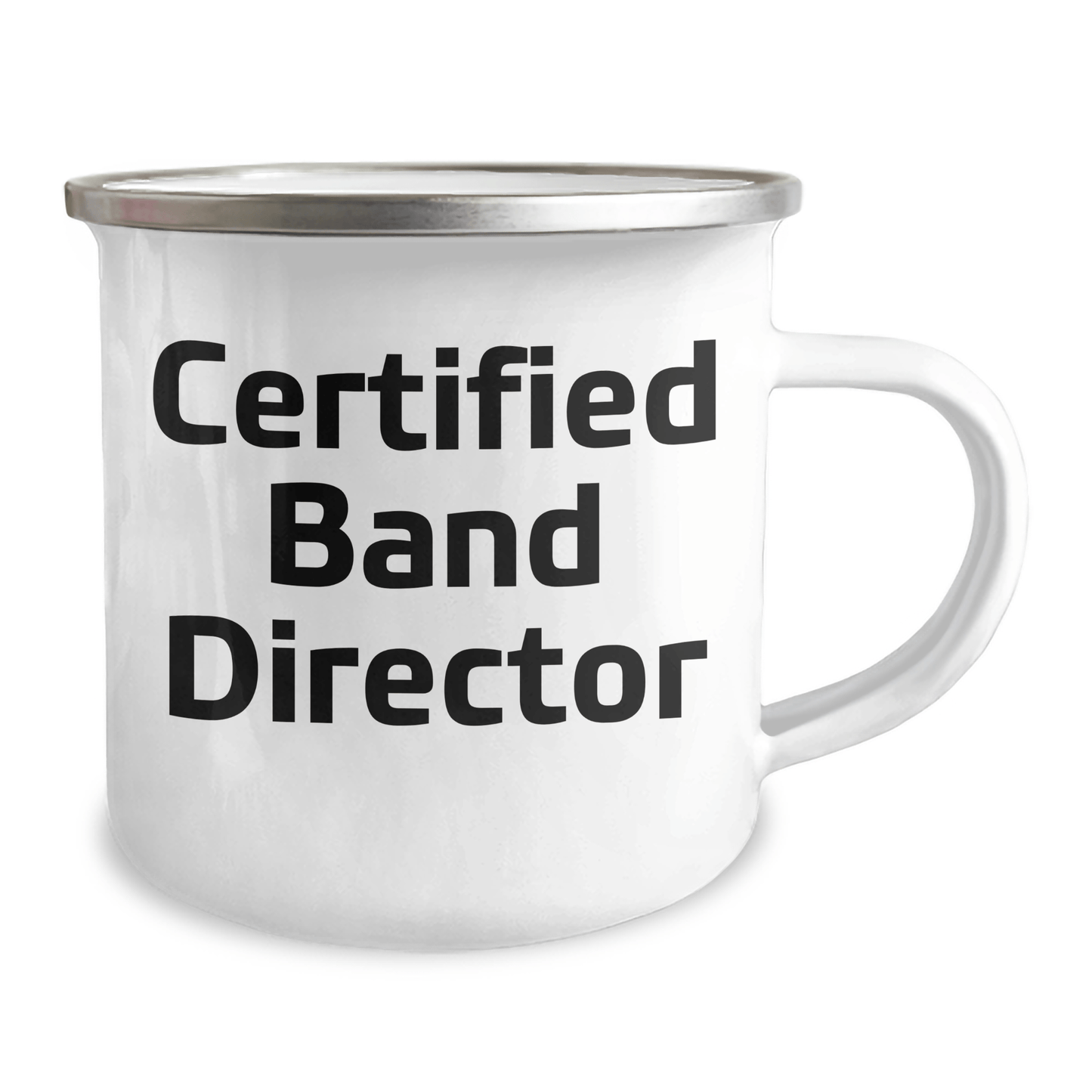 Funny Band Director Gifts from Friends for Unique Camping Mug, Certified Band Director Quote, Father's Day Unique Gifts - Victory Thru Vision 