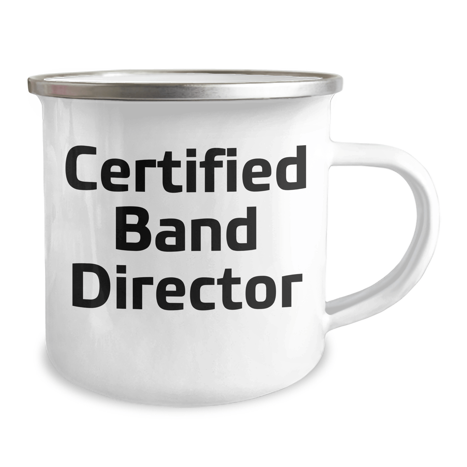 Funny Band Director Gifts from Friends for Unique Camping Mug, Certified Band Director Quote, Father's Day Unique Gifts - Victory Thru Vision 