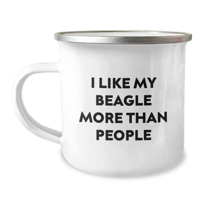 Funny Beagle Dog Lovers Gifts from Friends and Family, Beagle Dog Enthusiasts Camping Mug for Birthday - Victory Thru Vision