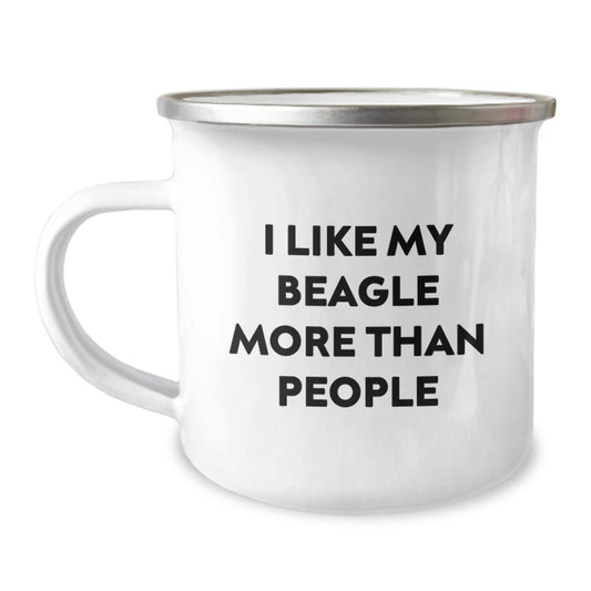 Funny Beagle Dog Lovers Gifts from Friends and Family, Beagle Dog Enthusiasts Camping Mug for Birthday - Victory Thru Vision