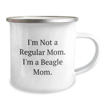 Funny Beagle Dog Mom Gifts from Friends for Birthday Unique Camping Mugs, 'I'm Not A Regular Mom. I'm A Beagle Mom.' - Victory Thru Vision