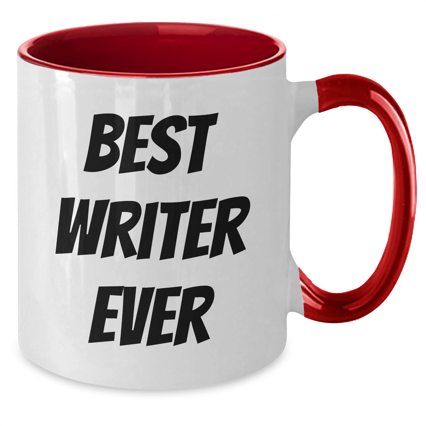 Funny Best Writer Ever Quote Two Tone Coffee Mug Gifts for Writer from Men, Women, Friends, Coworkers, Family - Graduation Unique Gifts - Victory Thru Vision