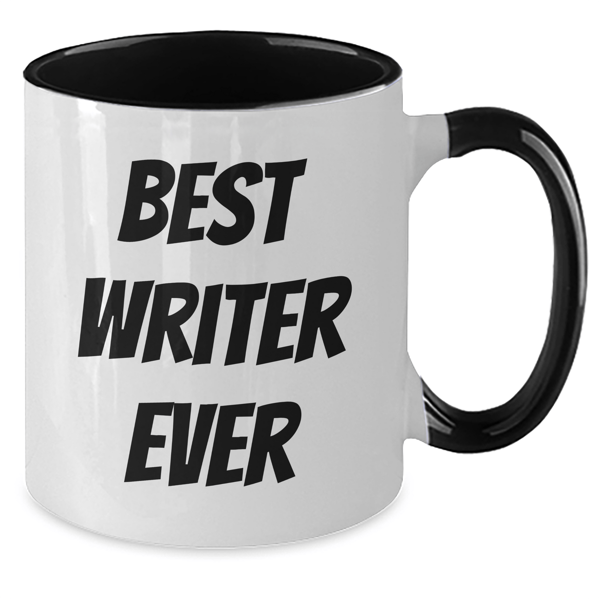 Funny Best Writer Ever Quote Two Tone Coffee Mug Gifts for Writer from Men, Women, Friends, Coworkers, Family - Graduation Unique Gifts - Victory Thru Vision