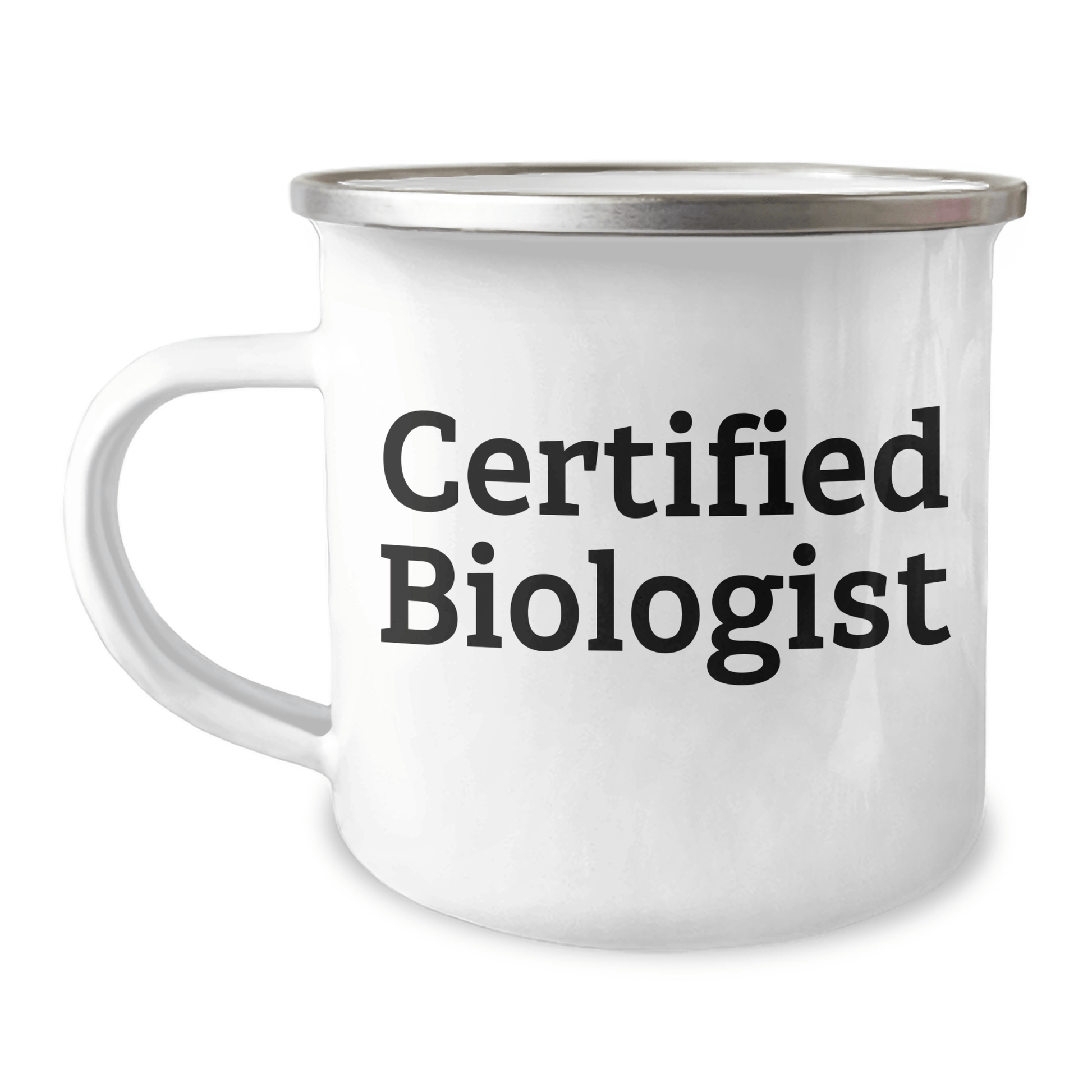 Funny Biologist Gifts for Him, Camping Mug for Dad, 'I'm a Biologist, Not a Morning Person' Quote, 12 oz Stainless Steel with Enamel Finish, Gifts from Mom for Father's Day - Victory Thru Vision 