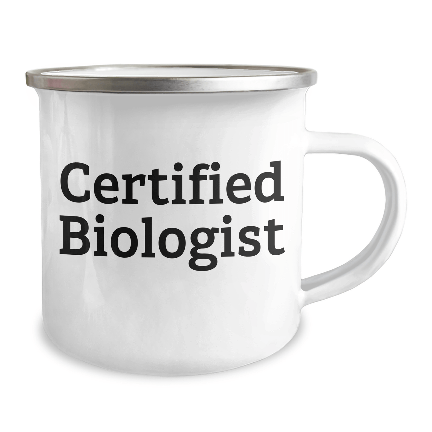Funny Biologist Gifts for Him, Camping Mug for Dad, 'I'm a Biologist, Not a Morning Person' Quote, 12 oz Stainless Steel with Enamel Finish, Gifts from Mom for Father's Day - Victory Thru Vision 