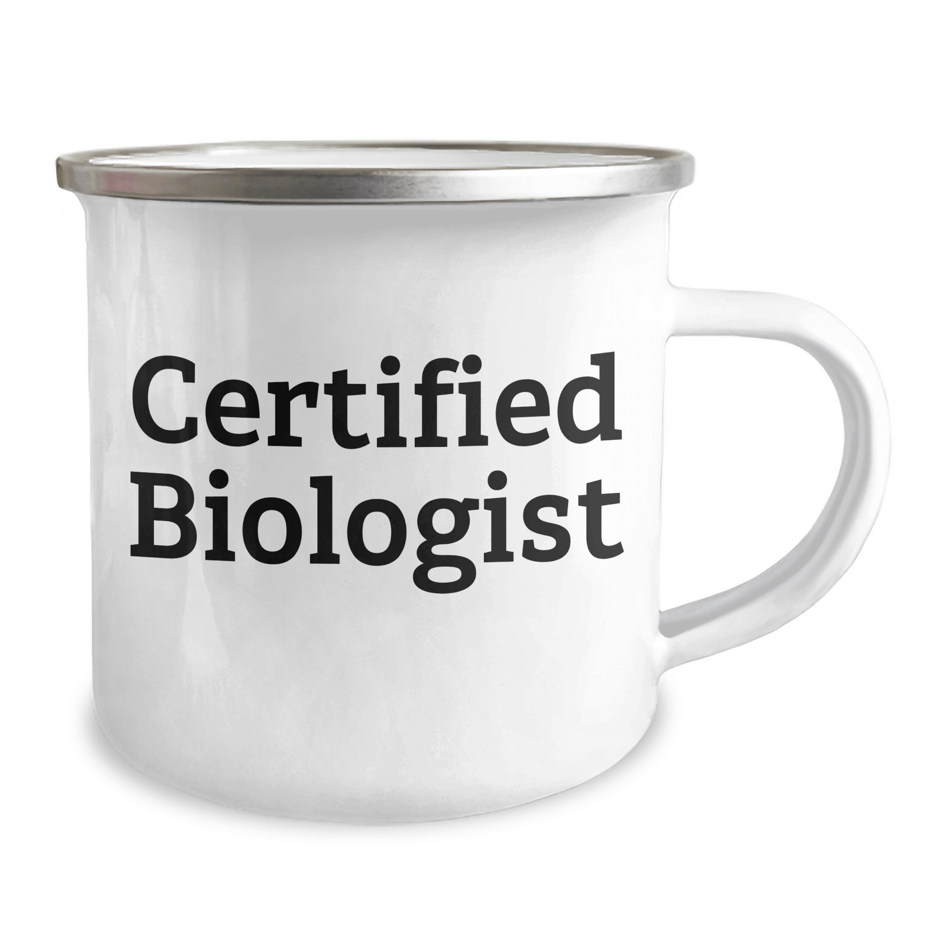 Funny Biologist Gifts for Him, Camping Mug for Dad, 'I'm a Biologist, Not a Morning Person' Quote, 12 oz Stainless Steel with Enamel Finish, Gifts from Mom for Father's Day - Victory Thru Vision 