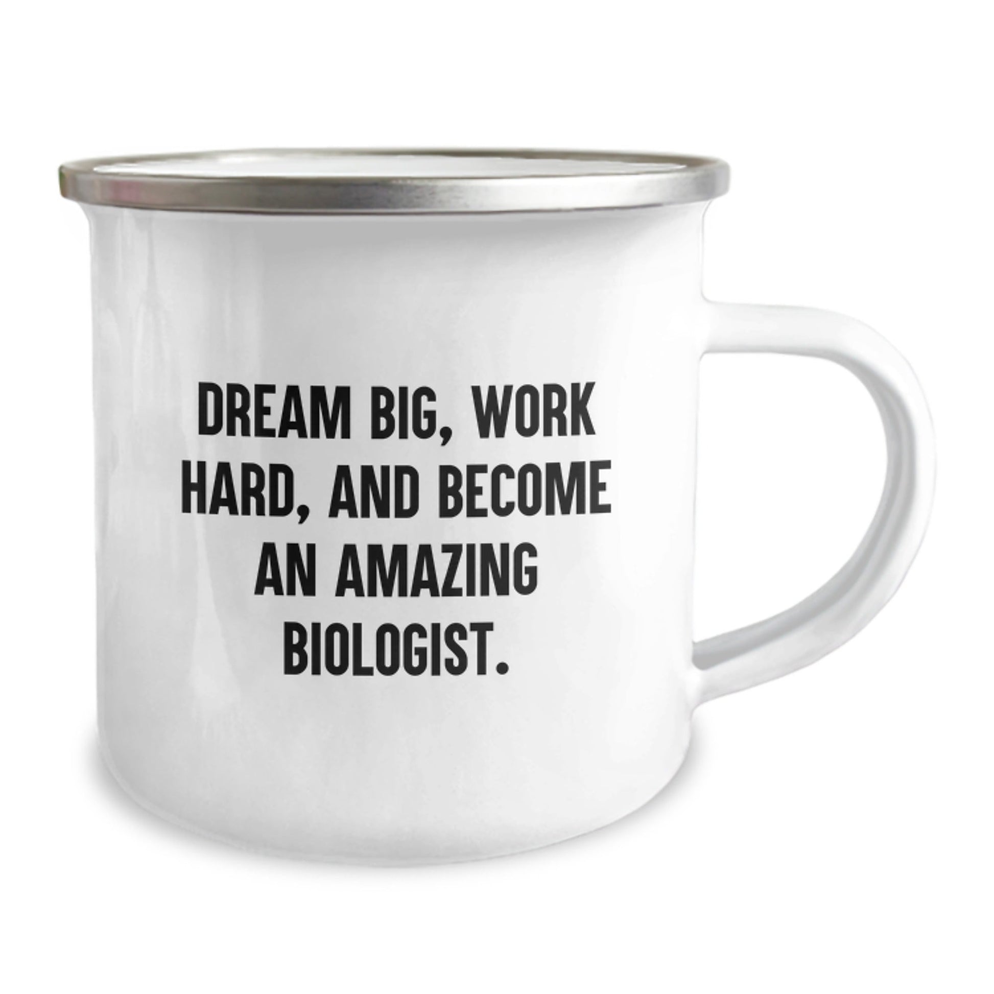 Funny Biologist Gifts from Friends - Birthday Unique Inspirational Camping Mugs for Biologist Lovers with 'Dream Big Work Hard And Become An Amazing Biologist' Quote - Victory Thru Vision