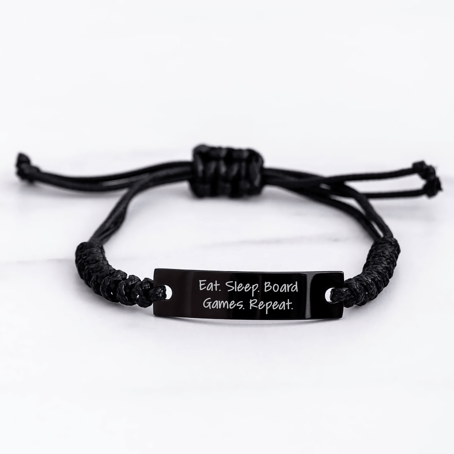 Funny Board Games Gifts from Friends for Board Game Enthusiasts, Eat. Sleep. Board Games. Repeat. Adjustable Rope Bracelet for Graduation, Gifts for Men, Women, Coworkers, Family - Victory Thru Vision 