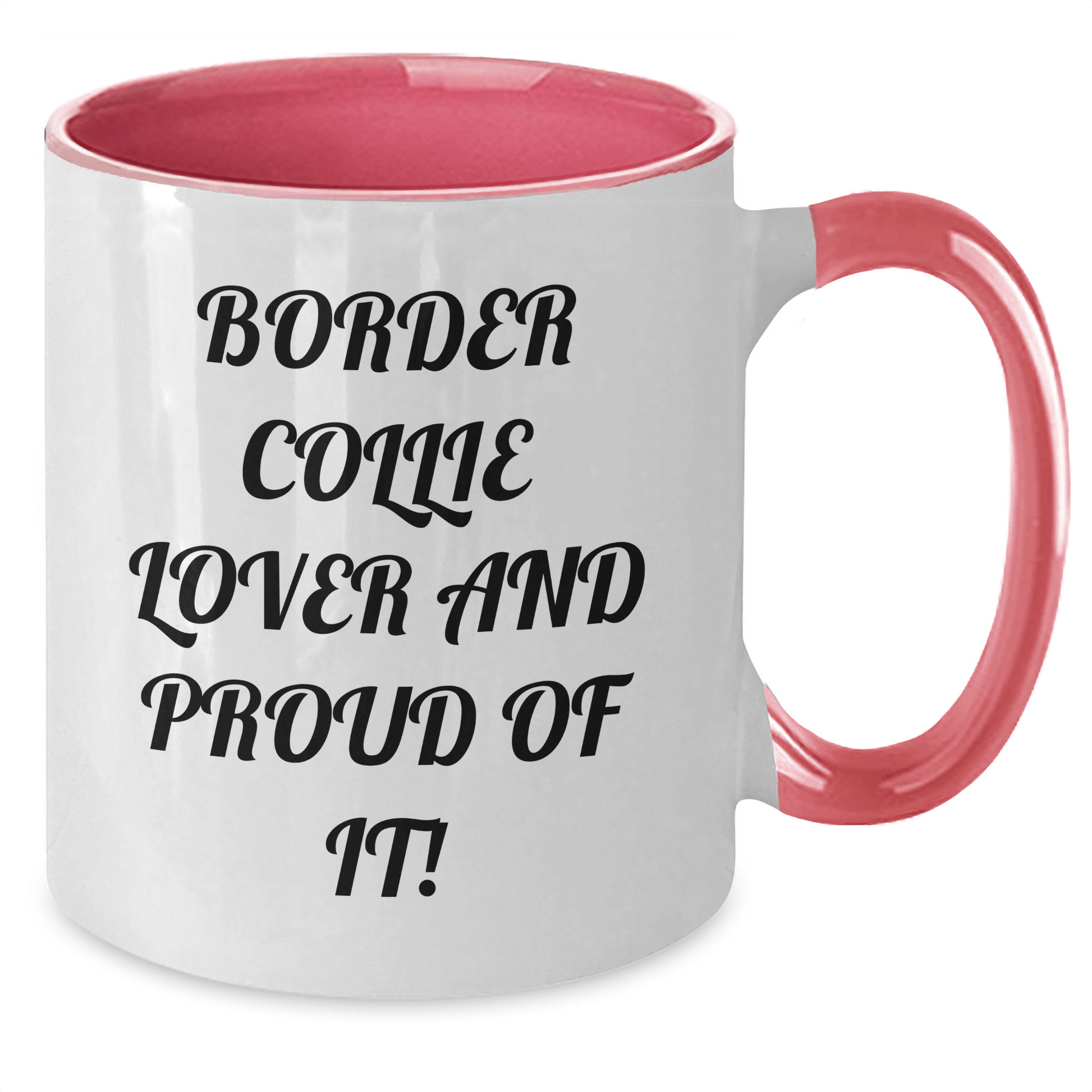 Funny Border Collie Dog Lovers Gifts from Dad to Border Collie Dog Enthusiasts - Two Tone Coffee Mug - Victory Thru Vision 