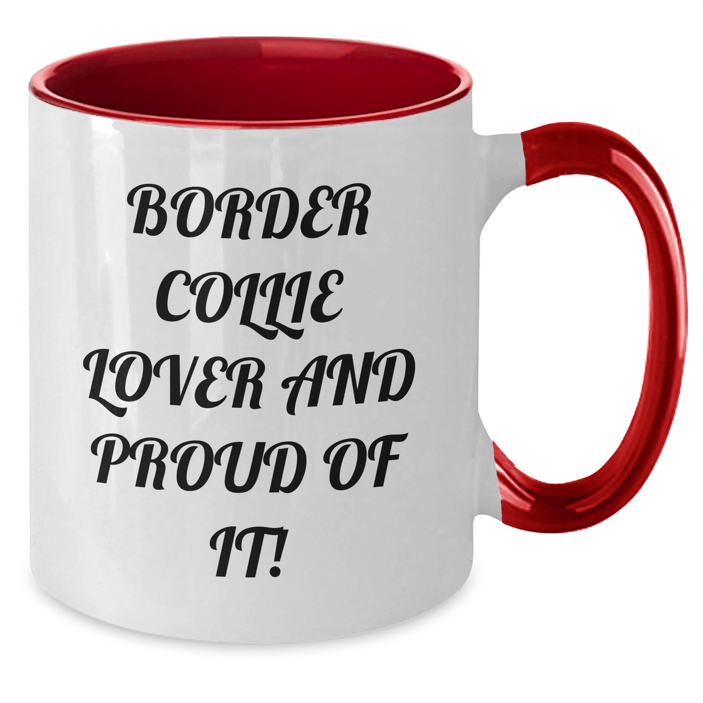 Funny Border Collie Dog Lovers Gifts from Dad to Border Collie Dog Enthusiasts - Two Tone Coffee Mug - Victory Thru Vision 