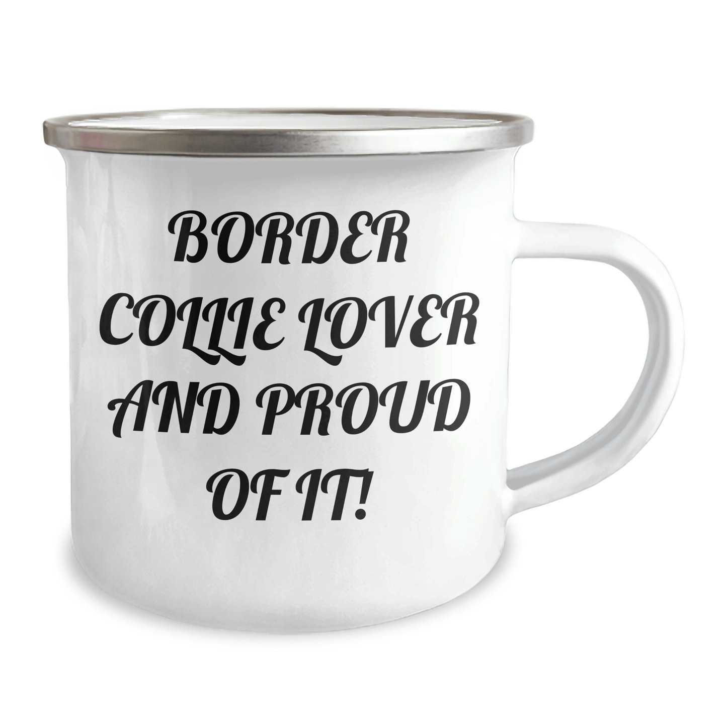 Funny Border Collie Dog Lovers Gifts from Men to Border Collie Dog Owners, Unique Camping Mug for Father's Day - Victory Thru Vision 