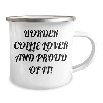 Funny Border Collie Dog Lovers Gifts from Men to Border Collie Dog Owners, Unique Camping Mug for Father's Day - Victory Thru Vision 