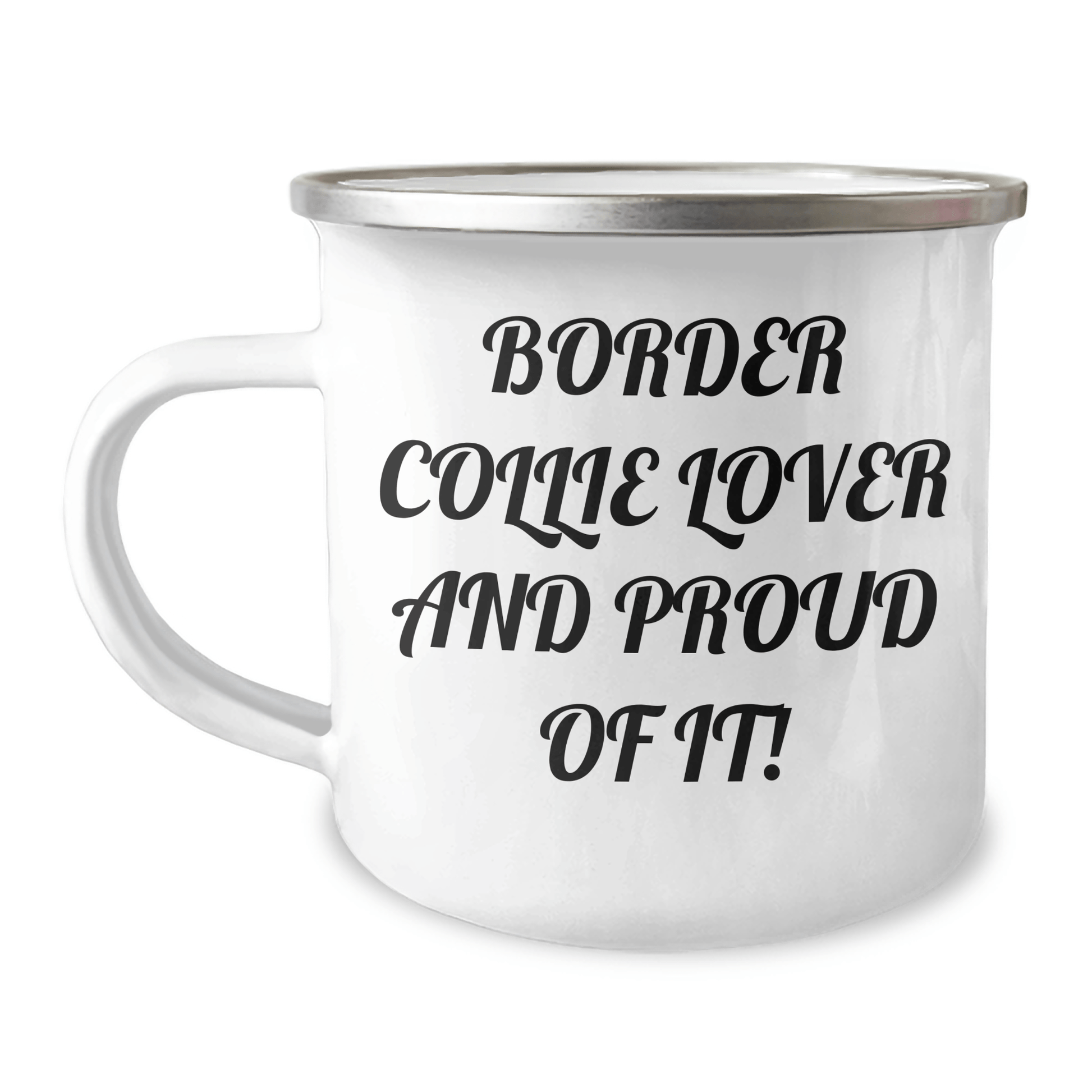 Funny Border Collie Dog Lovers Gifts from Men to Border Collie Dog Owners, Unique Camping Mug for Father's Day - Victory Thru Vision 