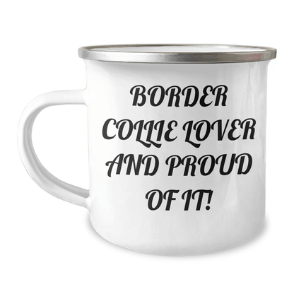 Funny Border Collie Dog Lovers Gifts from Men to Border Collie Dog Owners, Unique Camping Mug for Father's Day - Victory Thru Vision 
