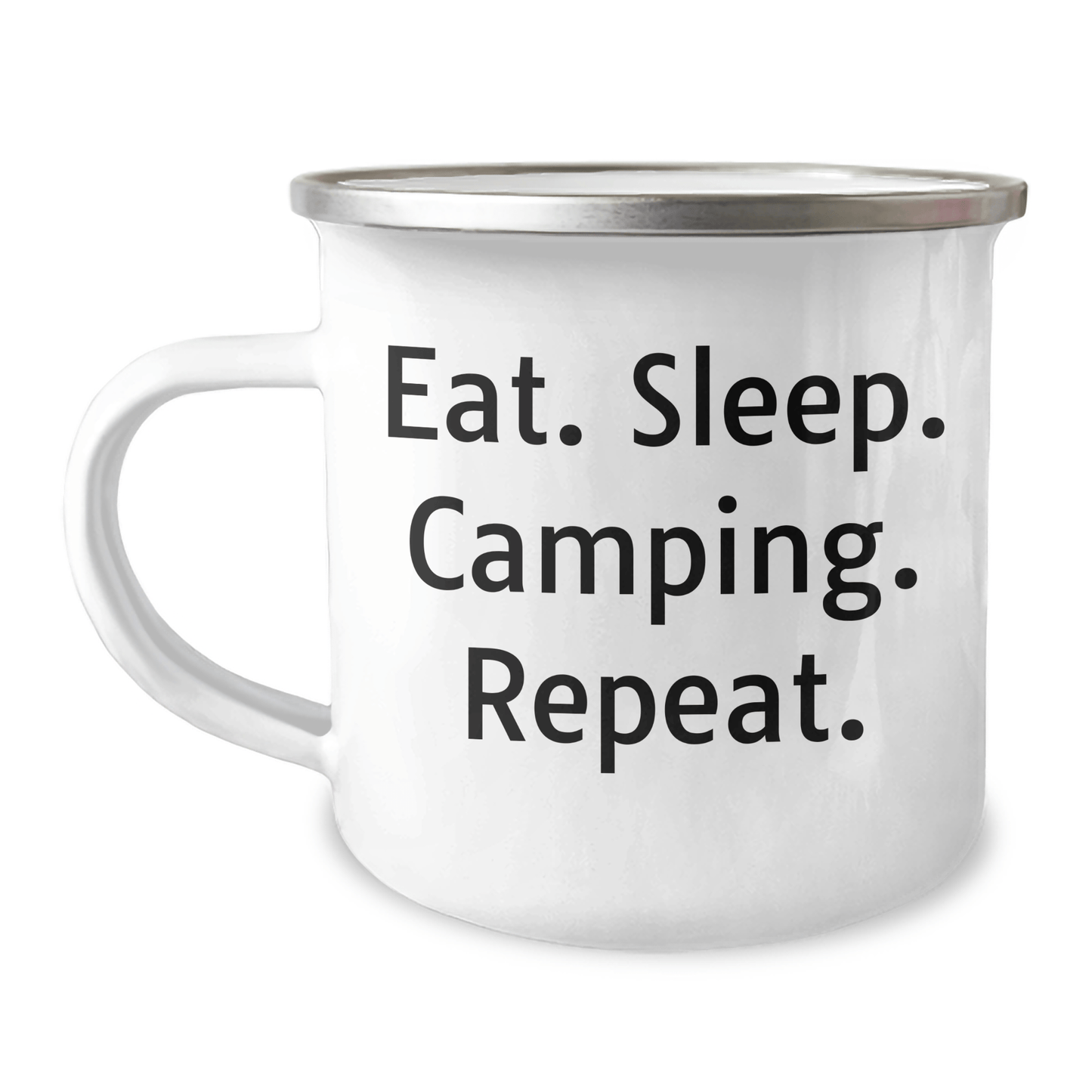 Funny Camping Gifts for Men from Family - Eat. Sleep. Camping. Repeat. Camping Mug for Father's Day - Victory Thru Vision 