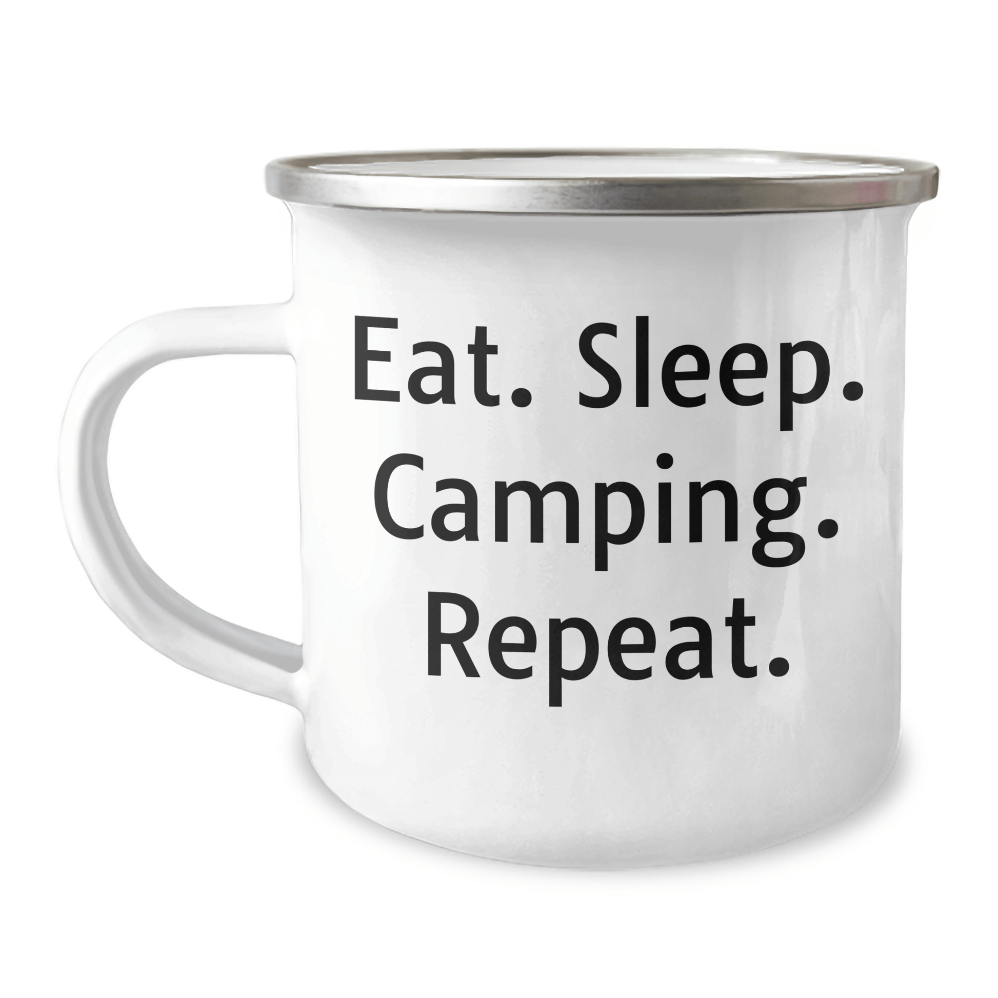 Funny Camping Gifts for Men from Family - Eat. Sleep. Camping. Repeat. Camping Mug for Father's Day - Victory Thru Vision 