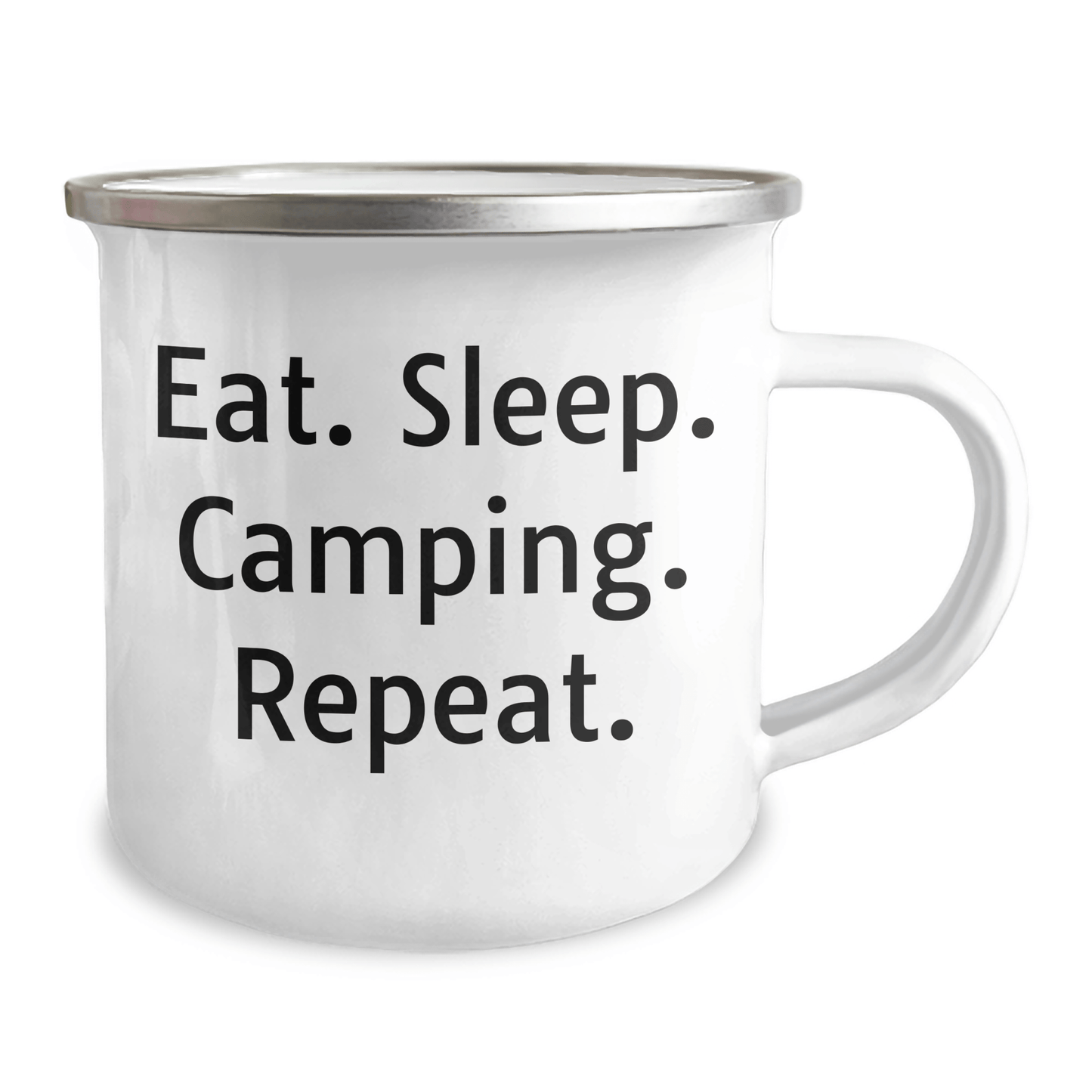 Funny Camping Gifts for Men from Family - Eat. Sleep. Camping. Repeat. Camping Mug for Father's Day - Victory Thru Vision 