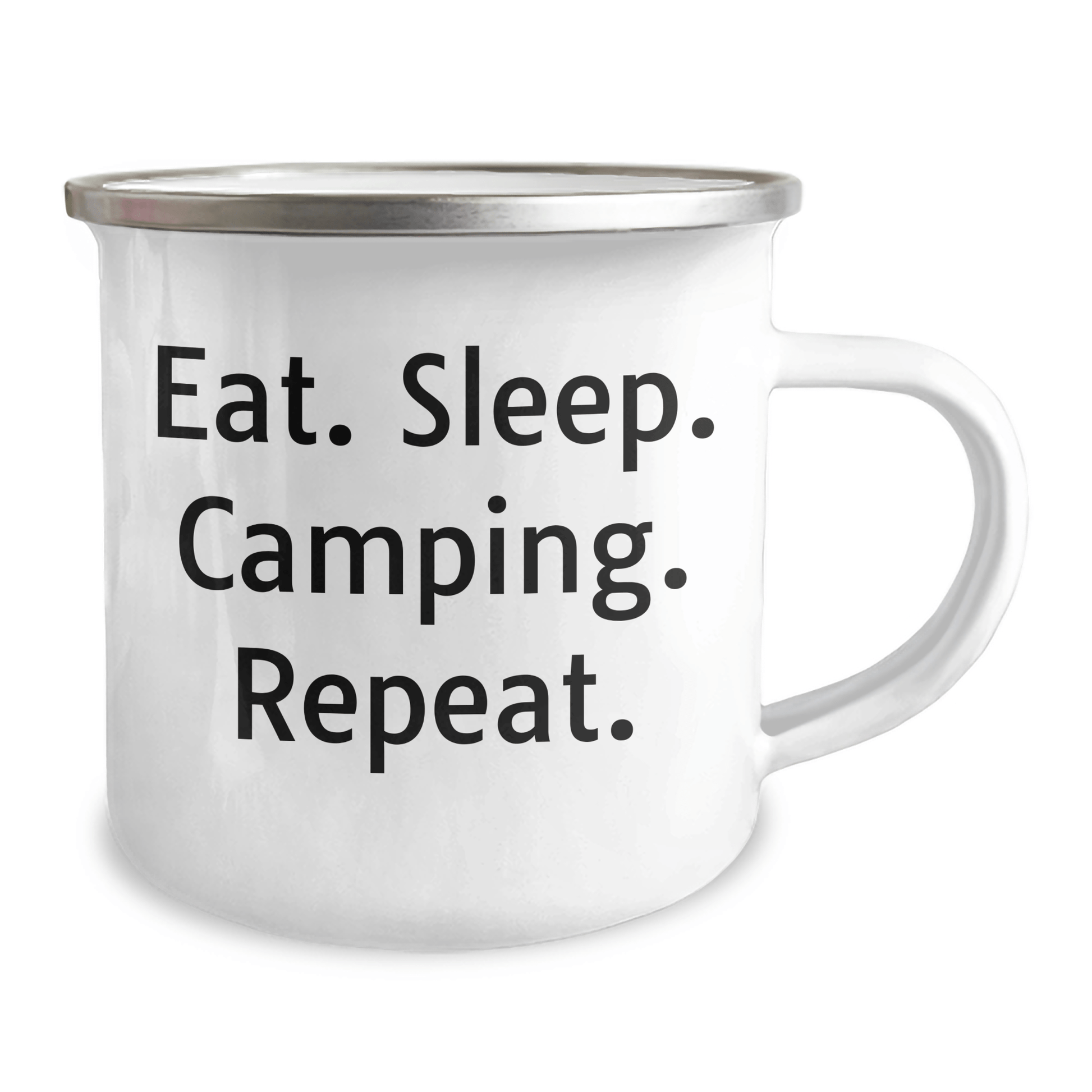 Funny Camping Gifts for Men from Family - Eat. Sleep. Camping. Repeat. Camping Mug for Father's Day - Victory Thru Vision 