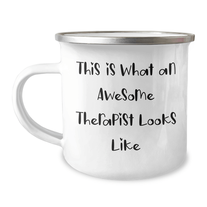 Funny Camping Mug Gifts for Therapist This Is What An Awesome Therapist Looks Like, Gifts from Men to Therapist, Unique Father's Day Therapist Gifts - Victory Thru Vision 