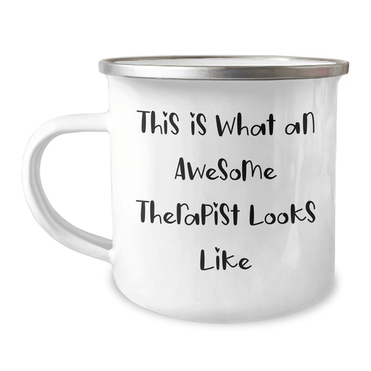 Funny Camping Mug Gifts for Therapist This Is What An Awesome Therapist Looks Like, Gifts from Men to Therapist, Unique Father's Day Therapist Gifts - Victory Thru Vision 