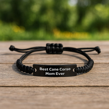 Funny Cane Corso Dog Mom Gift Ideas, Cane Corso Dog Lover's Rope Bracelet, Birthday Unique Gifts from Friends, Gifts for Cane Corso Dog Owners - Victory Thru Vision