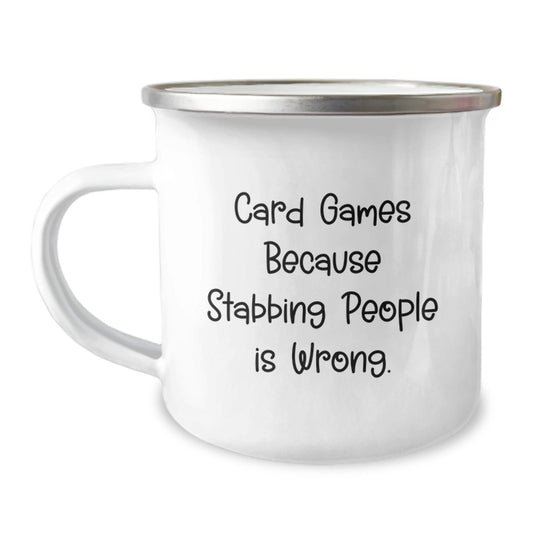 Funny Card Games Camping Mug Gifts from Friends for Card Games Enthusiasts Graduation Unique Gifts - Victory Thru Vision