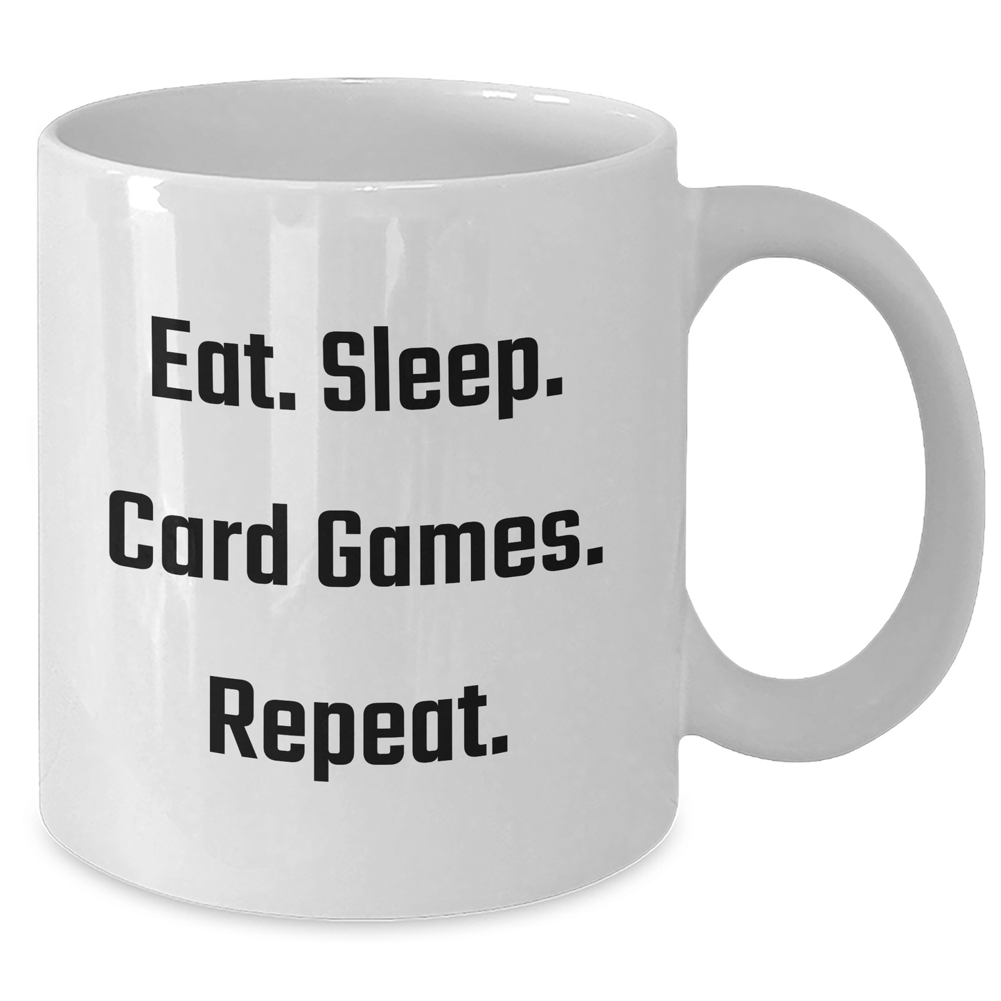 Funny Card Games Lover Gifts from Mom to Dad on Father's Day White Coffee Mug - Victory Thru Vision 