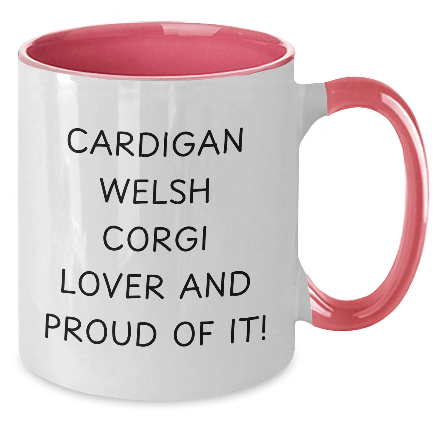 Funny Cardigan Welsh Corgi Dog Lover Gifts from Men to Friends - Unique Two Tone Coffee Mug for Father's Day - Victory Thru Vision 