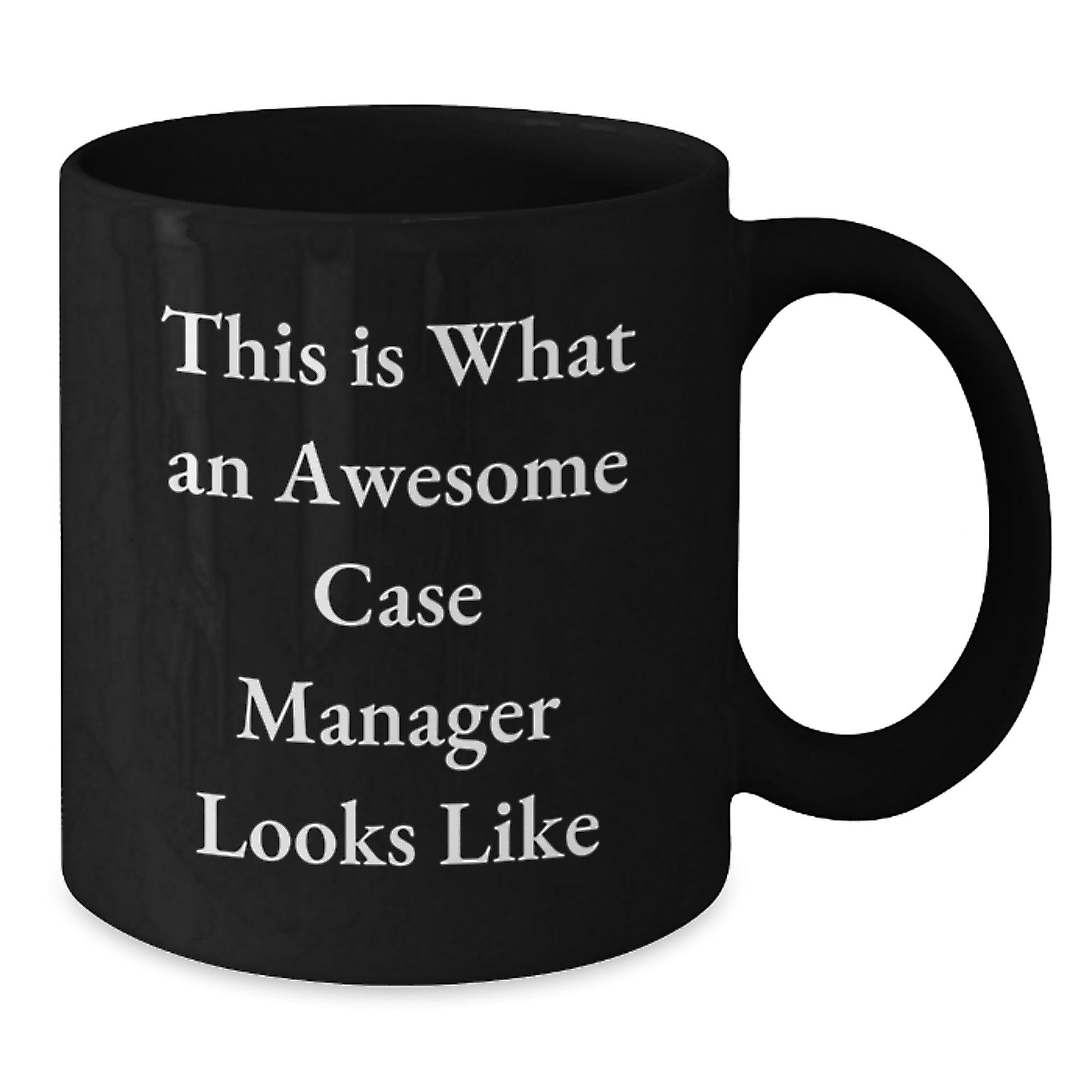 Funny Case Manager Gifts from Friends, 'This Is What An Awesome Case Manager Looks Like' Graduation Unique Gifts for Case Manager, Black Coffee Mug - Victory Thru Vision
