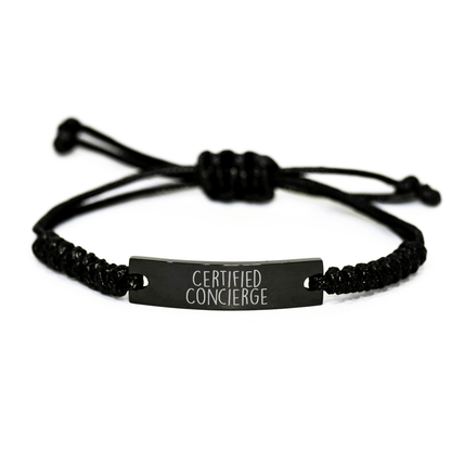 Funny Certified Concierge Gift for Him - Adjustable Rope Bracelet from Gifts from Men for Father's Day - Victory Thru Vision 