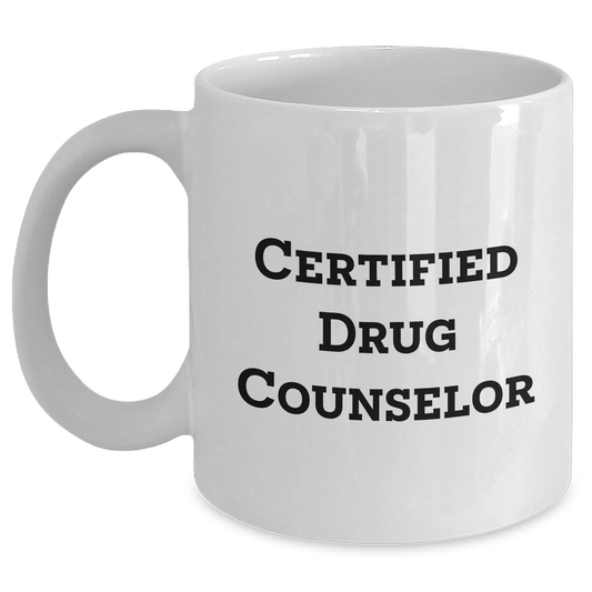 Funny Certified Drug Counselor Gifts, White Coffee Mug - 'Helping Hands Make a Difference' - Gifts from Men to Drug Counselor on Father's Day - Victory Thru Vision 