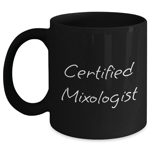 Funny Certified Mixologist Gifts from Friends for Father's Day, Black Coffee Mug, 'May the Mule Be with You' Quote, 11oz or 15oz, Microwave and Dishwasher Safe - Victory Thru Vision 