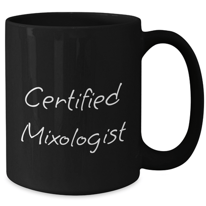 Funny Certified Mixologist Gifts from Friends for Father's Day, Black Coffee Mug, 'May the Mule Be with You' Quote, 11oz or 15oz, Microwave and Dishwasher Safe - Victory Thru Vision 